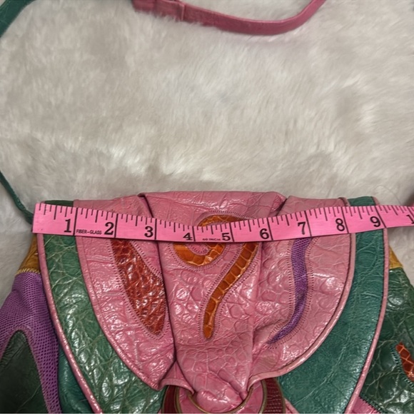 Sharif Multicolor Patchwork Leather Crossbody Bag - Picture 5 of 16